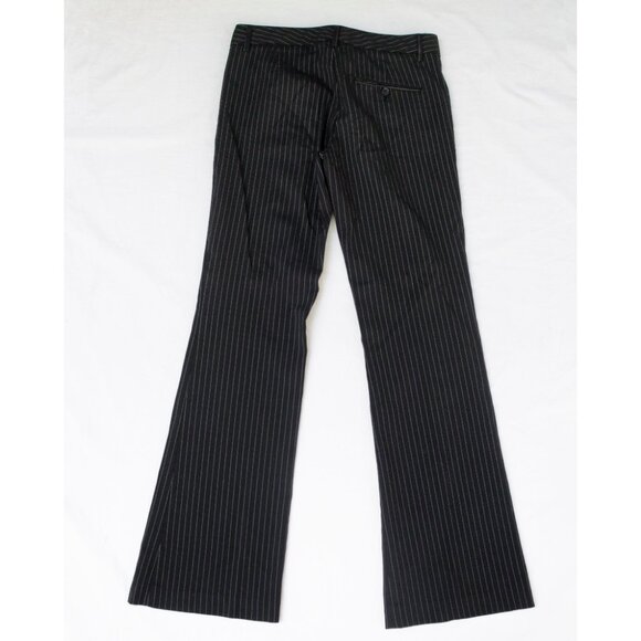 Express Editor Women's Trouser Pants - Black with White Stripes - Picture 5 of 5